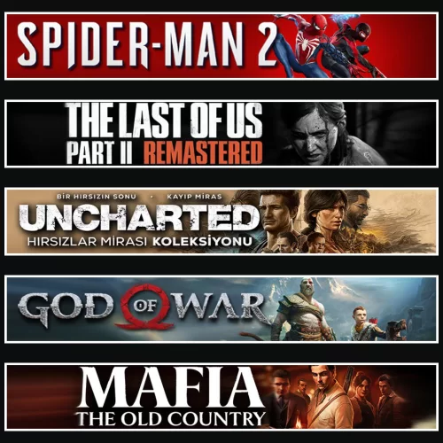 Spider 2 +TLOU2 +UNC. +GOW +Mafia